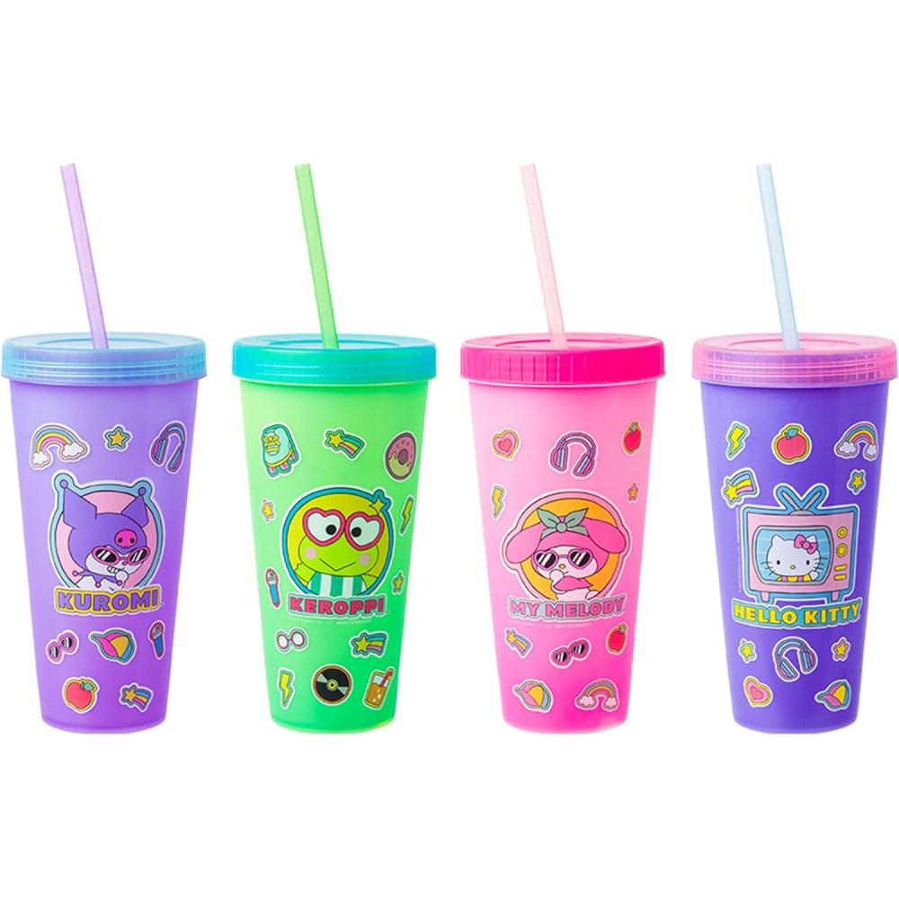 imageSilver Buffalo Disney Lilo and Stitch Angel Coconut Flowers 2 Pack Color Change Plastic Tumbler 24OunceHello Kitty and Friends Sticker