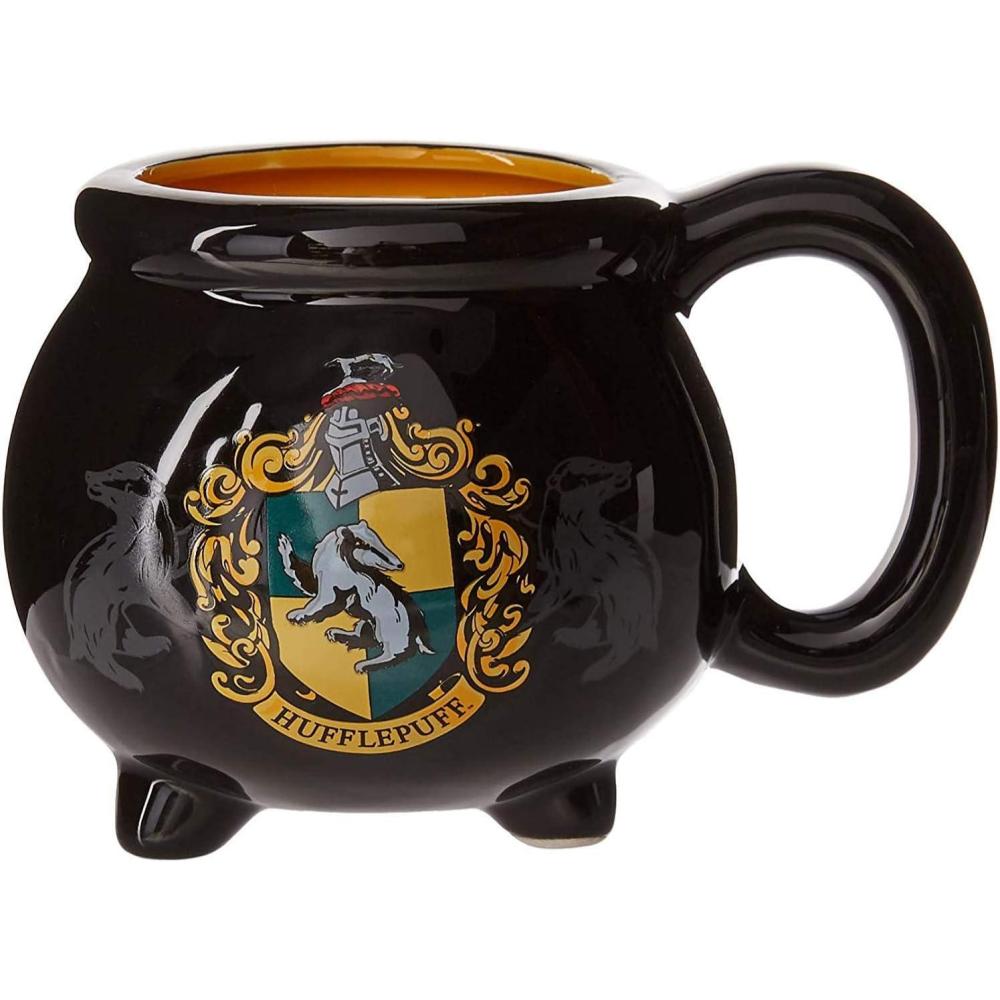 imageSilver Buffalo Lord of The Rings Elven Text High Gloss Reactive Glaze Tapered Pottery Mug18 OuncesHufflepuff