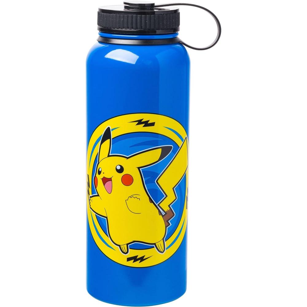 imageSilver Buffalo Pokemon Snorlax But First Coffee Ceramic Mug 20 OuncesPikachu Water Bottle