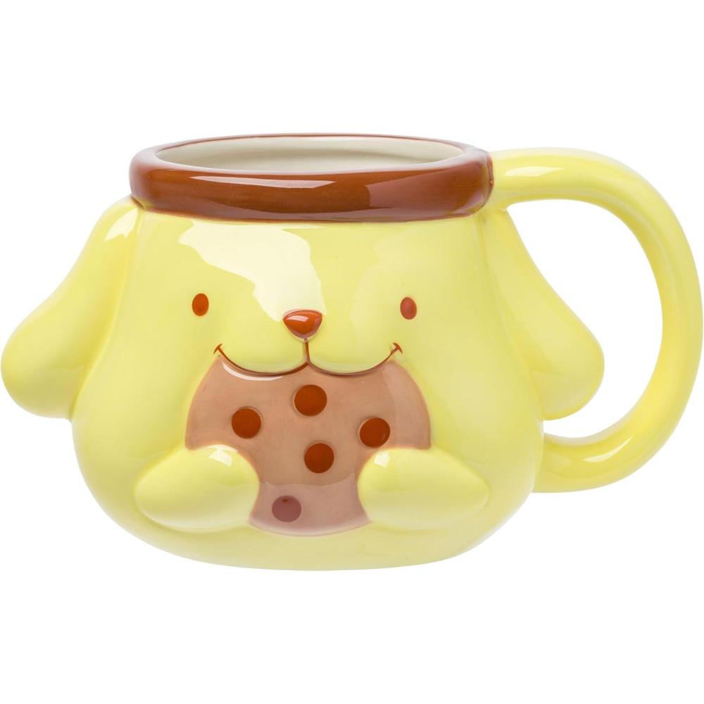 imageSilver Buffalo Sanrio Hello Kitty Pink Bow Ceramic 3D Sculpted Mug 20 OuncesPompompurin