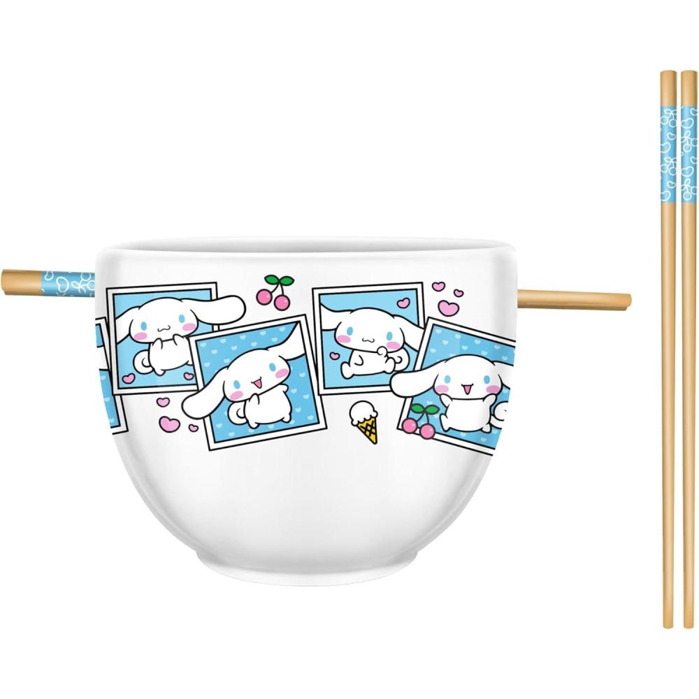 imageSilver Buffalo Sanrio Hello Kitty and Friends Kuromi Ceramic Ramen Noodle Rice Bowl with Chopsticks Microwave Safe 20 OuncesCinnamoroll Polaroids