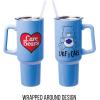 Silver Buffalo Care Bears Grumpy Bear Like I Care Stainless Steel Tumbler with Handle and Straw, Fits in Standard Cup Holder, 40 Ounces(Care Bears Grumpy Bear Like I Care)