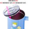 Silver Buffalo Care Bears Grumpy Bear Like I Care Stainless Steel Tumbler with Handle and Straw, Fits in Standard Cup Holder, 40 Ounces(Care Bears Heart Showers Ombre)