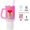 Silver Buffalo Care Bears Grumpy Bear Like I Care Stainless Steel Tumbler with Handle and Straw, Fits in Standard Cup Holder, 40 Ounces(Care Bears Watercolor)