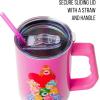 Silver Buffalo Care Bears Grumpy Bear Like I Care Stainless Steel Tumbler with Handle and Straw, Fits in Standard Cup Holder, 40 Ounces(Care Bears Watercolor)