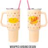 Silver Buffalo Care Bears Grumpy Bear Like I Care Stainless Steel Tumbler with Handle and Straw, Fits in Standard Cup Holder, 40 Ounces(Gilmore Girls)