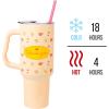 Silver Buffalo Care Bears Grumpy Bear Like I Care Stainless Steel Tumbler with Handle and Straw, Fits in Standard Cup Holder, 40 Ounces(Gilmore Girls)