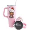 Silver Buffalo Care Bears Grumpy Bear Like I Care Stainless Steel Tumbler with Handle and Straw, Fits in Standard Cup Holder, 40 Ounces(Hello Kitty Christmas Gingerbread Dress)