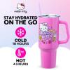 Silver Buffalo Care Bears Grumpy Bear Like I Care Stainless Steel Tumbler with Handle and Straw, Fits in Standard Cup Holder, 40 Ounces(Hello Kitty Kawaii Summer)