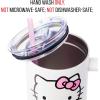 Silver Buffalo Care Bears Grumpy Bear Like I Care Stainless Steel Tumbler with Handle and Straw, Fits in Standard Cup Holder, 40 Ounces(Hello Kitty Skeleton)