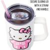 Silver Buffalo Care Bears Grumpy Bear Like I Care Stainless Steel Tumbler with Handle and Straw, Fits in Standard Cup Holder, 40 Ounces(Hello Kitty Skeleton)