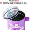 Silver Buffalo Care Bears Grumpy Bear Like I Care Stainless Steel Tumbler with Handle and Straw, Fits in Standard Cup Holder, 40 Ounces(Hello Kitty and Friends Sliding Rainbow)