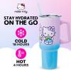 Silver Buffalo Care Bears Grumpy Bear Like I Care Stainless Steel Tumbler with Handle and Straw, Fits in Standard Cup Holder, 40 Ounces(Hello Kitty and Friends Holding Rainbow)