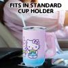 Silver Buffalo Care Bears Grumpy Bear Like I Care Stainless Steel Tumbler with Handle and Straw, Fits in Standard Cup Holder, 40 Ounces(Hello Kitty and Friends Holding Rainbow)