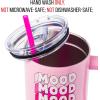 Silver Buffalo Care Bears Grumpy Bear Like I Care Stainless Steel Tumbler with Handle and Straw, Fits in Standard Cup Holder, 40 Ounces(Love-A-Lot Care Bear Mood)