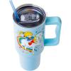 Silver Buffalo Care Bears Grumpy Bear Like I Care Stainless Steel Tumbler with Handle and Straw, Fits in Standard Cup Holder, 40 Ounces(Rainbow Brite)
