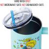 Silver Buffalo Care Bears Grumpy Bear Like I Care Stainless Steel Tumbler with Handle and Straw, Fits in Standard Cup Holder, 40 Ounces(Rainbow Brite and Twink)