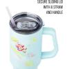Silver Buffalo Care Bears Grumpy Bear Like I Care Stainless Steel Tumbler with Handle and Straw, Fits in Standard Cup Holder, 40 Ounces(Strawberry Shortcake Rainbow Slide)