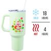 Silver Buffalo Care Bears Grumpy Bear Like I Care Stainless Steel Tumbler with Handle and Straw, Fits in Standard Cup Holder, 40 Ounces(Strawberry Shortcake Life is Delicious)