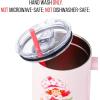 Silver Buffalo Care Bears Grumpy Bear Like I Care Stainless Steel Tumbler with Handle and Straw, Fits in Standard Cup Holder, 40 Ounces(Strawberry Shortcake Sweet Bike)