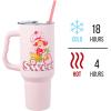 Silver Buffalo Care Bears Grumpy Bear Like I Care Stainless Steel Tumbler with Handle and Straw, Fits in Standard Cup Holder, 40 Ounces(Strawberry Shortcake Sweet Bike)