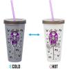 Silver Buffalo Disney Lilo and Stitch Angel Coconut Flowers 2 Pack Color Change Plastic Tumbler, 24-Ounce(Disney Nightmare Before Christmas)