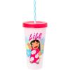 Silver Buffalo Disney Lilo and Stitch Angel Coconut Flowers 2 Pack Color Change Plastic Tumbler, 24-Ounce(Lilo  Stitch  Scrump  and Angel)
