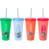 Silver Buffalo Disney Lilo and Stitch Angel Coconut Flowers 2 Pack Color Change Plastic Tumbler, 24-Ounce(Lilo and Stitch Surfboard)