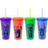 Silver Buffalo Disney Lilo and Stitch Angel Coconut Flowers 2 Pack Color Change Plastic Tumbler, 24-Ounce(Lilo and Stitch Tiki Stitch)
