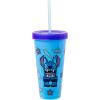 Silver Buffalo Disney Lilo and Stitch Angel Coconut Flowers 2 Pack Color Change Plastic Tumbler, 24-Ounce(Lilo and Stitch Tiki Stitch)