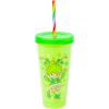 Silver Buffalo Disney Lilo and Stitch Angel Coconut Flowers 2 Pack Color Change Plastic Tumbler, 24-Ounce(Rainbow Brite RB Color)