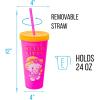 Silver Buffalo Disney Lilo and Stitch Angel Coconut Flowers 2 Pack Color Change Plastic Tumbler, 24-Ounce(Sanrio Hello Kitty Garden Doodle)