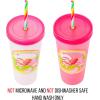 Silver Buffalo Disney Lilo and Stitch Angel Coconut Flowers 2 Pack Color Change Plastic Tumbler, 24-Ounce(Strawberry Shortcake Pairs)