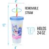 Silver Buffalo Disney Lilo and Stitch Angel Coconut Flowers 2 Pack Color Change Plastic Tumbler, 24-Ounce(Strawberry Shortcake Pairs)