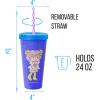 Silver Buffalo Disney Lilo and Stitch Angel Coconut Flowers 2 Pack Color Change Plastic Tumbler, 24-Ounce(Strawberry Shortcake and Friends)