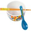 Silver Buffalo Disney Lilo and Stitch Hands Up Leaves and Flowers Ceramic Ramen Noodle Rice Bowl with Chopsticks and Spoon, Microwave Safe, 20 Ounces(Donald Duck Spoon)