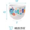 Silver Buffalo Disney Lilo and Stitch Hands Up Leaves and Flowers Ceramic Ramen Noodle Rice Bowl with Chopsticks and Spoon, Microwave Safe, 20 Ounces(Lilo and Stitch Aloha)