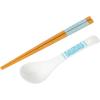 Silver Buffalo Disney Lilo and Stitch Hands Up Leaves and Flowers Ceramic Ramen Noodle Rice Bowl with Chopsticks and Spoon, Microwave Safe, 20 Ounces(Lilo and Stitch Flower and Leaves Pattern Spoon)