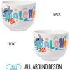 Silver Buffalo Disney Lilo and Stitch Hands Up Leaves and Flowers Ceramic Ramen Noodle Rice Bowl with Chopsticks and Spoon, Microwave Safe, 20 Ounces(Lilo and Stitch Aloha)