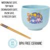 Silver Buffalo Disney Lilo and Stitch Hands Up Leaves and Flowers Ceramic Ramen Noodle Rice Bowl with Chopsticks and Spoon, Microwave Safe, 20 Ounces(Lilo and Stitch Floating Lantern)