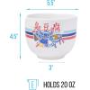 Silver Buffalo Disney Lilo and Stitch Hands Up Leaves and Flowers Ceramic Ramen Noodle Rice Bowl with Chopsticks and Spoon, Microwave Safe, 20 Ounces(Lilo and Stitch Yummy)