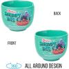 Silver Buffalo Disney Lilo and Stitch Hands Up Leaves and Flowers Ceramic Ramen Noodle Rice Bowl with Chopsticks and Spoon, Microwave Safe, 20 Ounces(Little Mermaid Ursula’s Shrimpy Bits)