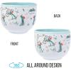 Silver Buffalo Disney Lilo and Stitch Hands Up Leaves and Flowers Ceramic Ramen Noodle Rice Bowl with Chopsticks and Spoon, Microwave Safe, 20 Ounces(Ratatouille Remy Icons)