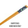 Silver Buffalo Disney Lilo and Stitch Hands Up Leaves and Flowers Ceramic Ramen Noodle Rice Bowl with Chopsticks and Spoon, Microwave Safe, 20 Ounces(Ursula  Evil Queen  and Yzma)
