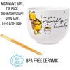 Silver Buffalo Disney Lilo and Stitch Hands Up Leaves and Flowers Ceramic Ramen Noodle Rice Bowl with Chopsticks and Spoon, Microwave Safe, 20 Ounces(Winnie the Pooh Rumbly in My Tumbly)