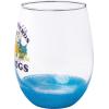 Silver Buffalo Disney Mickey and Minnie Classic Heart Glitter Stemless Wine Glass, 20 Ounces(All My Friends)
