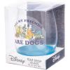 Silver Buffalo Disney Mickey and Minnie Classic Heart Glitter Stemless Wine Glass, 20 Ounces(All My Friends)