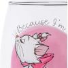 Silver Buffalo Disney Mickey and Minnie Classic Heart Glitter Stemless Wine Glass, 20 Ounces(Aristocrats Marie I’m a Lady)
