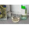 Silver Buffalo Disney Mickey and Minnie Classic Heart Glitter Stemless Wine Glass, 20 Ounces(Clear)