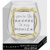 Silver Buffalo Disney Mickey and Minnie Classic Heart Glitter Stemless Wine Glass, 20 Ounces(Friends You’re the Rachel)